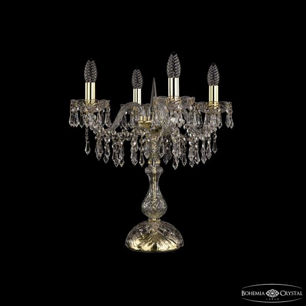Настольная лампа декоративная Bohemia Ivele Crystal 1403 золото арт. 1403L/4/141-47 G