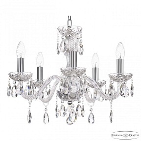 Подвесная люстра Bohemia Ivele Crystal 117 никель арт. 117/5/165 Ni
