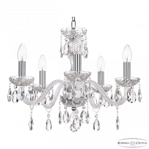 Подвесная люстра Bohemia Ivele Crystal 117 никель арт. 117/5/165 Ni