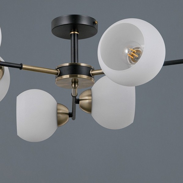 Люстра на штанге ILLUMICO LIBRA бронза арт. IL0469-6CSQ-24 BK AB LIBRA