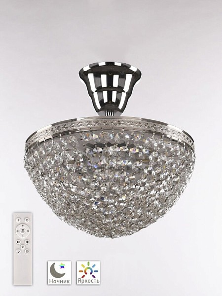 Потолочная люстра Bohemia Ivele Crystal 1932 никель арт. 19321/25IV/LED-DIM Ni