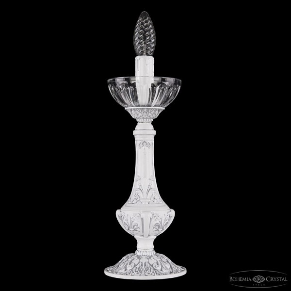 Настольная лампа декоративная Bohemia Ivele Crystal AL7801 белый арт. AL78100L/12 WMN P Clear/M-1H