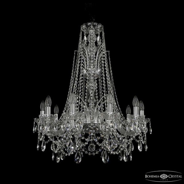 Подвесная люстра Bohemia Ivele Crystal 1411 никель арт. 1411/10/240/XL-84 Ni