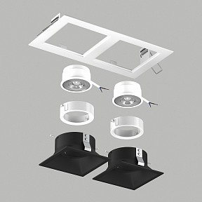 Встраиваемый светильник Lightstar Domino белый арт. D5260707WMOD