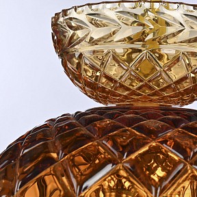 Подвесная люстра Bohemia Ivele Crystal 5478 золото арт. 5478/22 G Amber/M-1F Balls