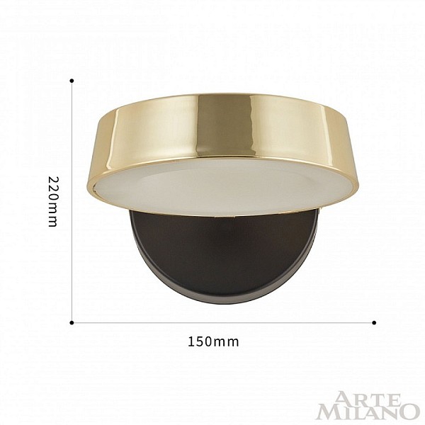 Бра Arte Milano Ferrara-71079 черный арт. 271079/1B BK/GD