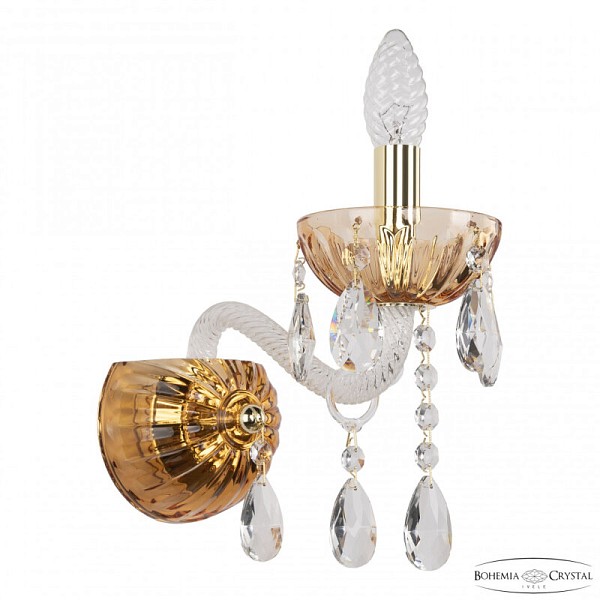 Бра Bohemia Ivele Crystal 5413 золото арт. 5413B/1/165 G Amber/M-1H