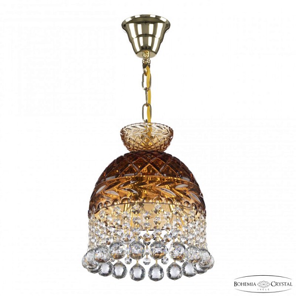 Подвесная люстра Bohemia Ivele Crystal 5478 золото арт. 5478/22 G Amber/M-1F Balls