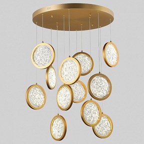 Подвесная люстра Imperiumloft Мун lighting collection D70 золото арт. CAMEO01