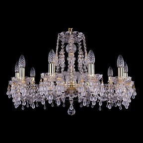 Подвесная люстра Bohemia Ivele Crystal 1410 золото арт. 1410/10/240/G/V0300