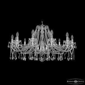Подвесная люстра Bohemia Ivele Crystal 1413 никель арт. 1413/12/360 Ni