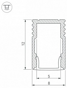 Профиль Arlight SL-MINI черный арт. 037106