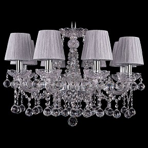 Подвесная люстра Bohemia Ivele Crystal 1413 металл арт. 1413/8/200/Ni/Balls/SH6