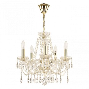 Подвесная люстра Bohemia Ivele Crystal 107 золото арт. 107/5/141 G