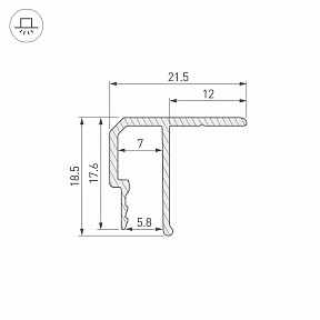Профиль Arlight STRETCH металл арт. 039484
