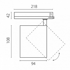 Светильник на штанге Lightstar Alta Base черный арт. A5447TRIAC