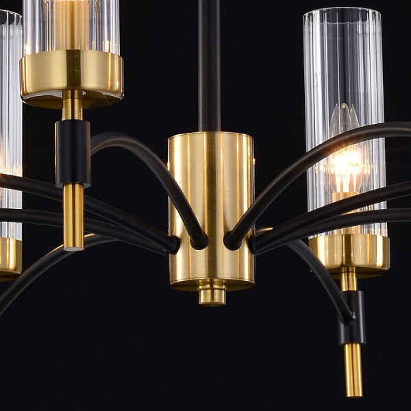 Подвесная люстра ILLUMICO BRASS TUBO бронза арт. IL5177-8PLS-29 BRASS TUBO