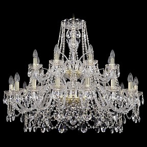 Подвесная люстра Bohemia Ivele Crystal 1411 золото арт. 1411/16+8/360/2d/G