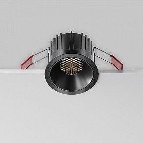 Встраиваемый светильник Maytoni Alfa LED черный арт. DL043-01-15W4K-RD-B-1