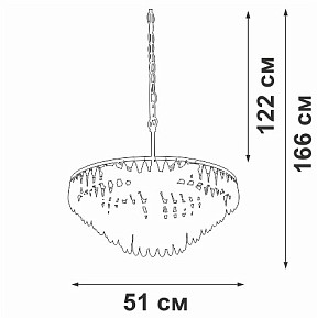 Подвесная люстра Vitaluce V5352 черный арт. V5352-1/5