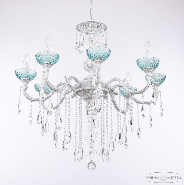 Подвесная люстра Bohemia Ivele Crystal AL7801 белый арт. AL78101/8/250 B WMN P Birusa/M-1F