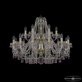 Подвесная люстра Bohemia Ivele Crystal 1410 золото арт. 1410/10+5/300/2d G V7010