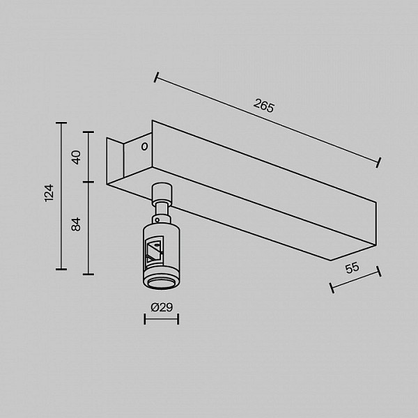 Подвес для трека Maytoni Accessories for tracks Flarity черный арт. TRA156С-BB1-B