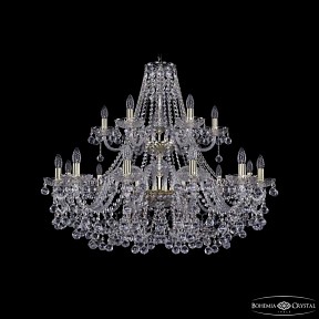 Подвесная люстра Bohemia Ivele Crystal 1409 золото арт. 1409/12+6/360/2d G