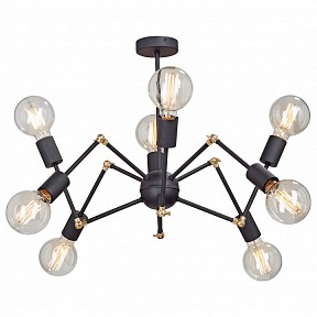 Люстра на штанге Vitaluce V4897 черный арт. V4897-1/8PL