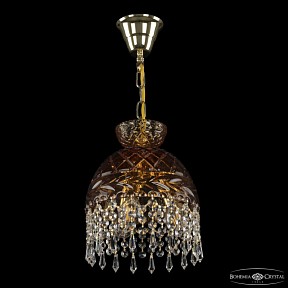 Подвесная люстра Bohemia Ivele Crystal 5478 золото арт. 5478/22 G Amber/M-1F Drops