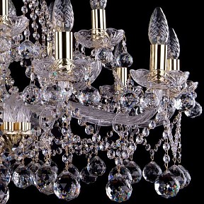 Подвесная люстра Bohemia Ivele Crystal 1413 золото арт. 1413/10+5/300/G/Balls