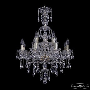 Подвесная люстра Bohemia Ivele Crystal 1415 золото арт. 1415/8+4/200/XL-76 G