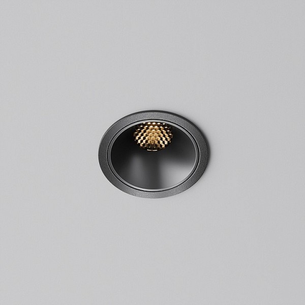 Встраиваемый светильник Maytoni Technical Alfa LED черный арт. DL043-01-10W2.7K-RD-B