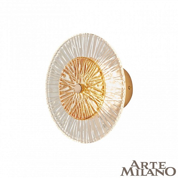 Накладной светильник Arte Milano AM-1252B золото арт. 1.1252B.D150.H150.LED G
