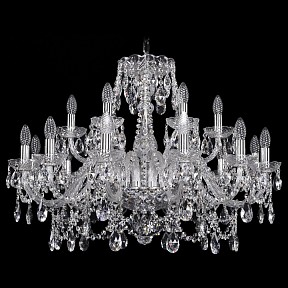 Подвесная люстра Bohemia Ivele Crystal 1411 металл арт. 1411/12+6/300/Ni