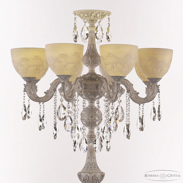 Торшер Bohemia Ivele Crystal AL7901 белый арт. AL79101T/8/175 B WMN P1 U Horse