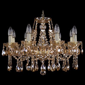 Подвесная люстра Bohemia Ivele Crystal 1413 золото арт. 1413/8/200/G/M721