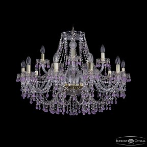 Подвесная люстра Bohemia Ivele Crystal 1410 золото арт. 1410/10+5/300 G V7010