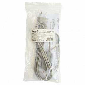 Сетевой провод Feron KF-HK-1-2 серый арт. 51040