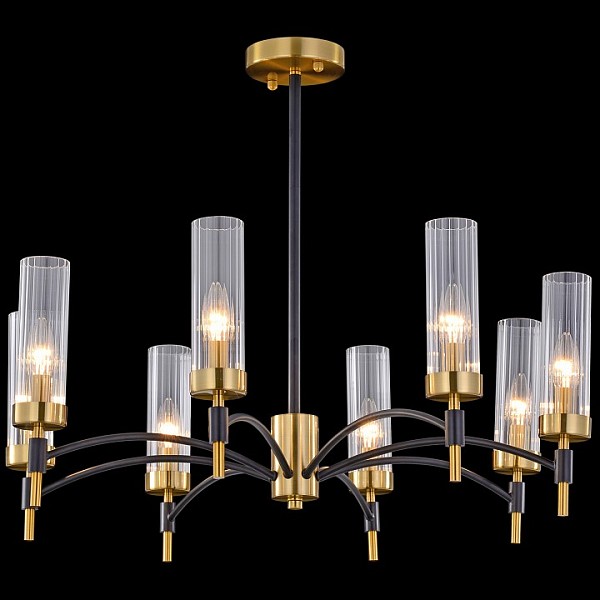 Подвесная люстра ILLUMICO BRASS TUBO бронза арт. IL5177-8PLS-29 BRASS TUBO