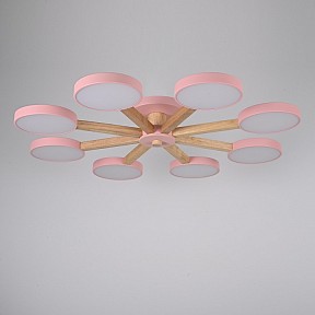 Люстра на штанге Imperiumloft TURNA Pink дерево арт. TURNA01