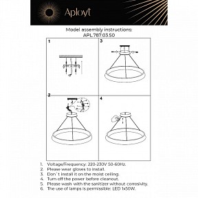 Подвесной светильник Aployt Justyna черный арт. APL.787.03.50