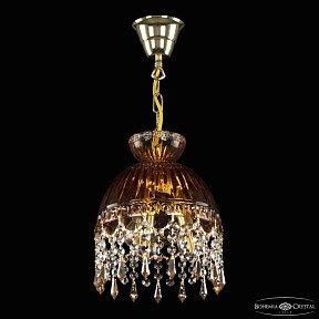 Подвесная люстра Bohemia Ivele Crystal 5478 золото арт. 5478/22 G Amber/M-1G Drops K721