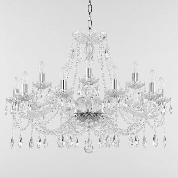 Подвесная люстра Bohemia Ivele Crystal 107 никель арт. 107/10+5/300 Ni