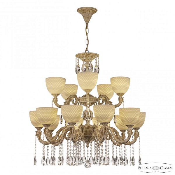 Подвесная люстра Bohemia Ivele Crystal AL7901 белый арт. AL79101/10+5/250/2D A WMG P1 U Wave