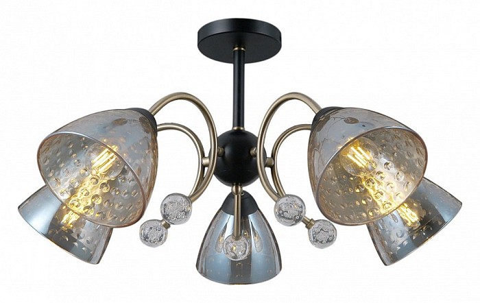 Люстра на штанге ILLUMICO  бронза арт. IL0230-5CSQ-29 BK AB