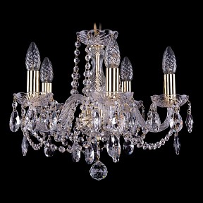 Подвесная люстра Bohemia Ivele Crystal 1402 золото арт. 1402/5/141/G