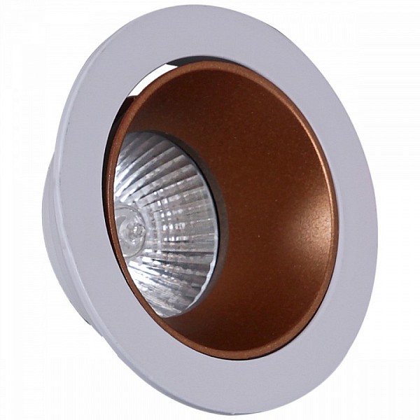 Встраиваемый светильник Reluce 16085 белый арт. 16085-9.0-001PT MR16 WT+ROSE GD