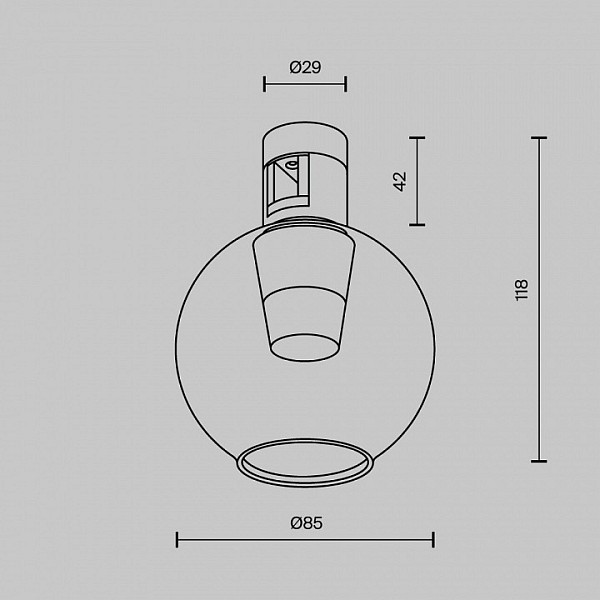Накладной светильник Maytoni Technical Bubble латунь арт. TR148-1-3W4K-BS