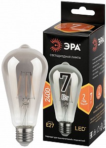 Лампа светодиодная Эра F-LED серый арт. F-LED ST64-7W-824-E27 smoky